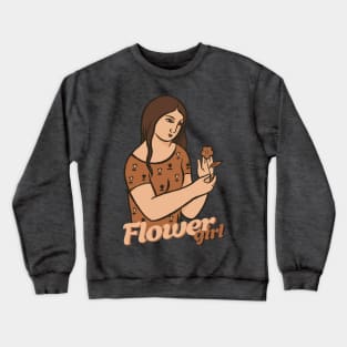 Girl and Flower Crewneck Sweatshirt